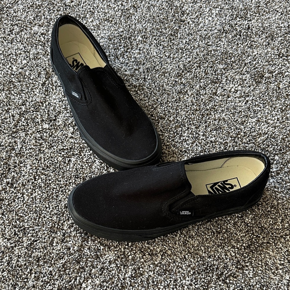 Vans Men's Classic Black Slip-On Sneakers